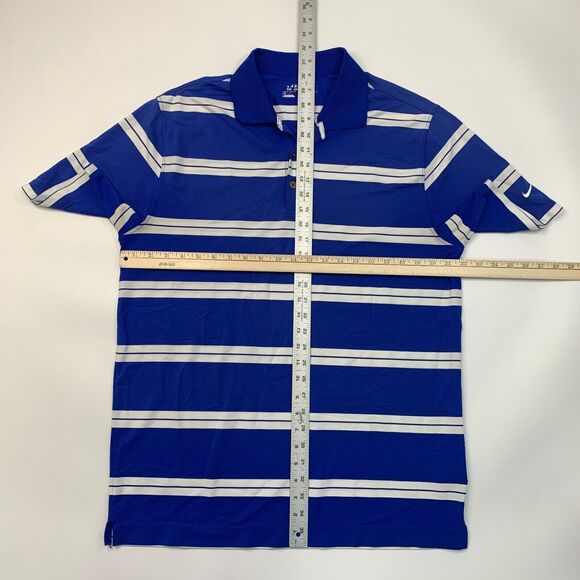 Nike Polo Shirt Mens L Surf Golf Tour Performance Dri Fit Striped Moisture Wick - Picture 5 of 11